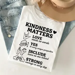 Correct ASL Autism Shirt, Sign Language Acceptance Tee, Minimalist Autism Support Shirt, SPED Teacher ASL Graphic Top, Kind Mind T-shirt