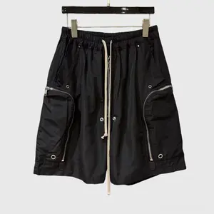 2026 Dark RO Style Drawstring Multi-Pocket Cargo Shorts, Men’s Niche Casual Breathable Straight-Leg Knee-Length Shorts #SummerWins