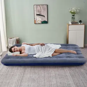 Double Size Plush Inflatable Bed Outdoor Mattress, Camping Home Use Thick Air Mattress, Single Person Lazy Tent, Comfortable Sleeping Pad