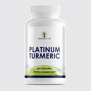 ClinicalRoots.ai Platinum Turmeric 60 Capsules Supplement with Curcumin for Anti-inflammatory Immune Support & Joint Health