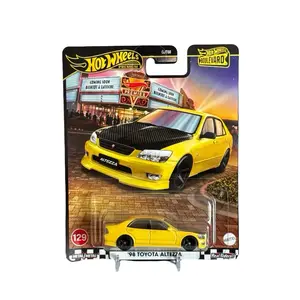 Hot Wheels Premium ‘98 Toyota Altezza Boulevard Yellow 1:64 Diecast Car Collectible Model Asian JDM Hot Wheels Diecast Cars