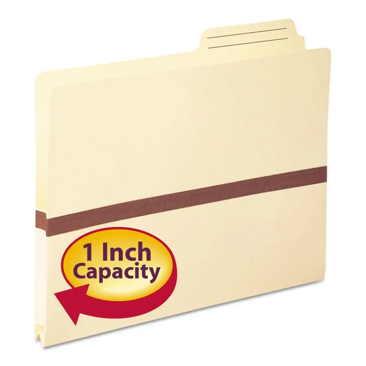 Smead SMD75487 1 in. 0.4 Tab Cut Expansion File Pocket, Size Letter