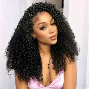 [ 20" only $99] Ashimary 3-in-1 Half Wig with Kinky Edges High-Quality 100% Human Hair Drawstring Wig for Beginners Natural Hairline