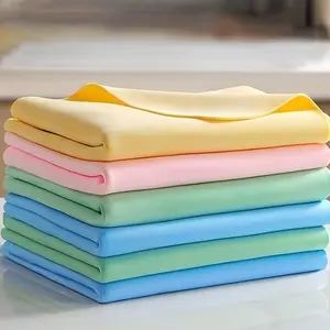 Premium 6-Pack Shammy Cloth for Car Drying or Daily Cleaning Super Absorbent Suede Towel Reusable Shammy Towel for Car - Scratch-Free Car Drying Towel No Water Marks