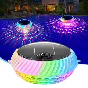 Solar Floating Pool Light RGB Running Lights with Remote Automatic On/Off Pool Party Lamp for Outdoor Decor