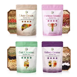 Natural Herbal Tea 3 pcs Combo - Liver/Kidney/Lung/Gut Health Support | Hormone Balance | Organic Herbal Ingredients - Natural Daily Beverage for Family | iTREE · Vital-Tea