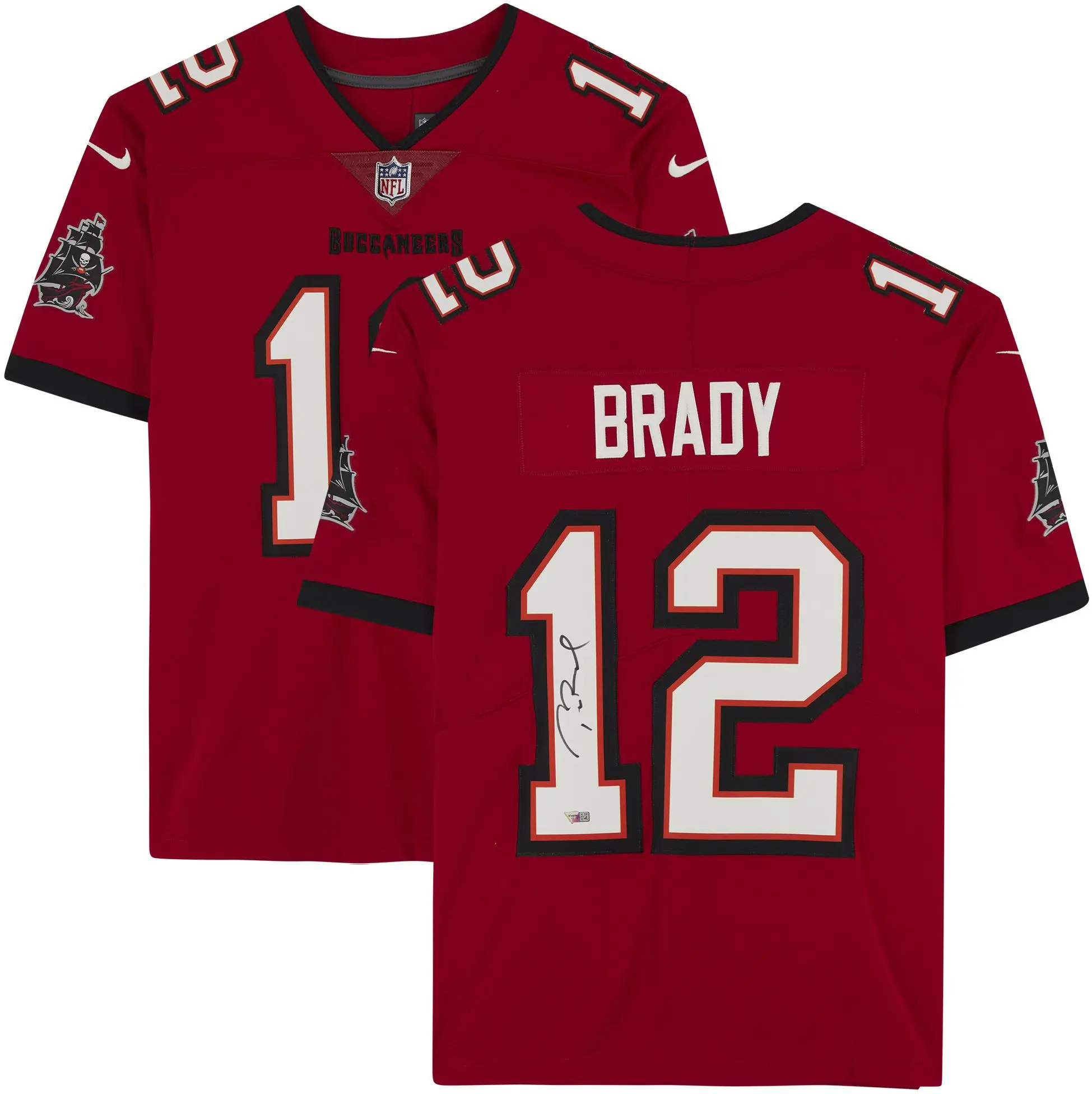 Tom Brady Tampa Bay Buccaneers Super Bowl LV Champions Autographed Red Nike Limited Jersey - Fanatics Authentic Certified