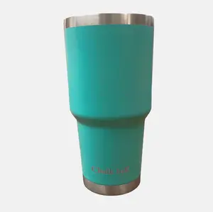 30 oz. Chalk Ink® Aquamarine Travel Tumbler with Clear Slider Lid