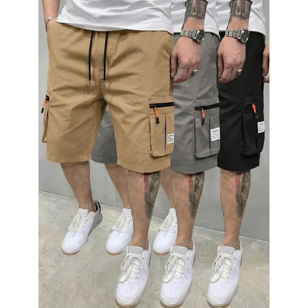 Men’s 3-piece outdoor cargo shorts with multiple pockets and zippered pockets; two-pocket design with large, functional 3D side pockets and a drawstring waist. Suitable  everyday hiking and fishing. Great value  money. outfit for sale