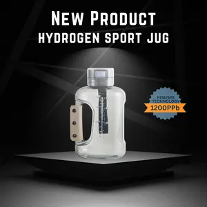 Aqua Hydro Shop Hydrogen Sport Jug, 1500ml, SPE/PEM tech, 1200-2400 PPb, gym and work handle