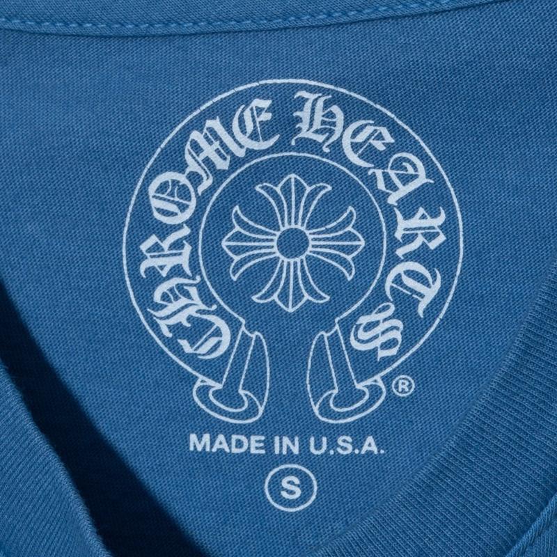 Chrome Hearts Turbo Logo Short Sleeve Tee Shirt Blue Multi
