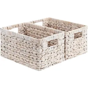 Pantry Baskets, Wicker Storage Baskets for Organizing, Pantry Organizers and Storage, Water Hyacinth,