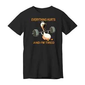 Everything Hurts And I'm Tired Duck, Unisex Heavy Cotton T-shirt