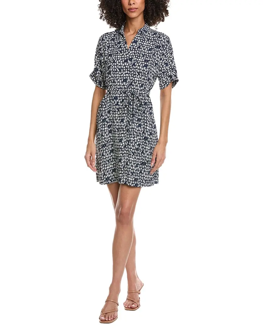 NIC+ZOE Petite Etched Angles Belted Devon Dress
