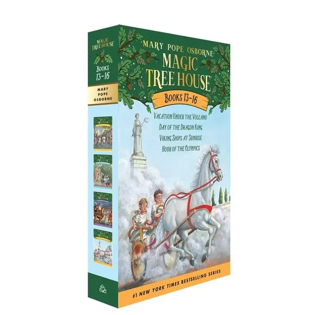 Magic Tree House Books 13-16 Boxed Set: Vacation Under the Volcano; Day of the Dragon King; Viking Ships at Sunrise; Hour of the Olympics by Mary Pope Osborne