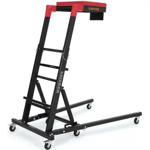 Top Side Creeper, 48 in-68 in Adjustable Height, 400 LBS Capacity, High Top Automotive Creeper with 6 Swivel Caster Wheels, Heavy Duty Foldable Creeper for Garage Shop, Black