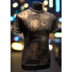 MEN'S SHORT SLEEVE TEE - METALLIC GOLD