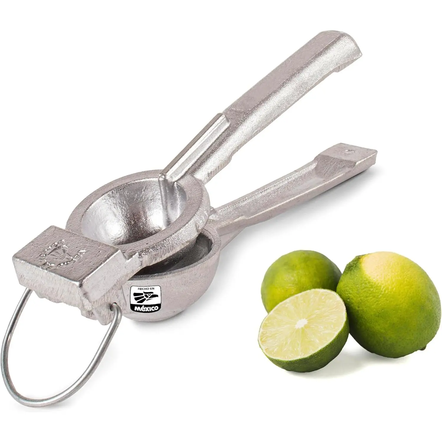 Premium Heavy-Duty Aluminum Citrus Juicer - 2.4" Large Manual Hand Press, Mexican-Made Cooking Utensil with Bowl for Lemons, Limes, Ideal for Restaurants, Cocktails, Bars