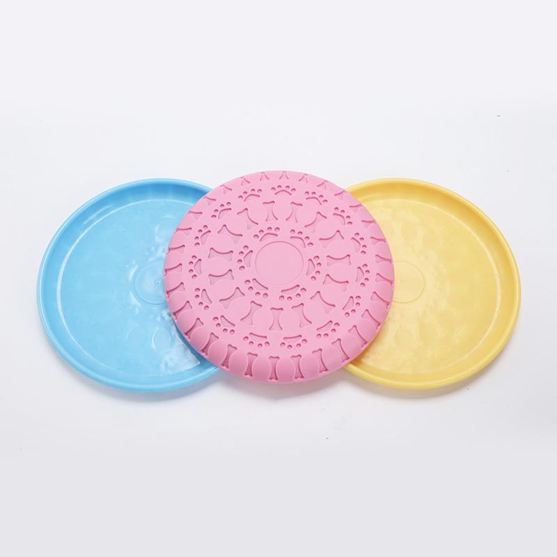 TPR pet frisbee, soft rubber pet frisbee for outdoor training, tear-resistant, water-floating, multi-purpose dog frisbee for feeding