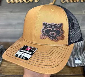 Richardson 112 Caramel/Black Coon Patch