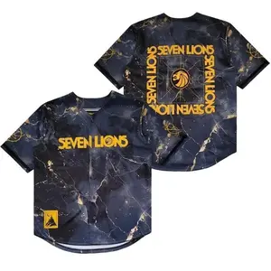 Seven Lions Marble & Myst Rave Baseball Jersey EDM Music Shirt, EDM Festival Family Gift, Unisex Breathable Men's Jersey, 420 Lover Graphic Shirt, Gift For Baseball Fan EDM Electronics Music