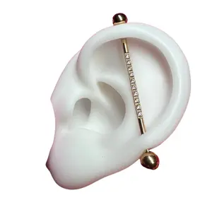 Industrial Barbell with Gold Accents and Clear Finish, Ideal for Industrial Use