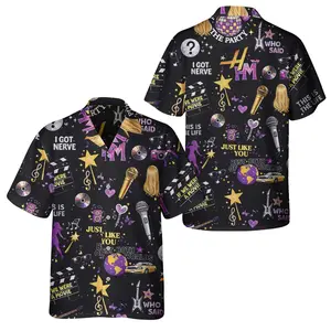 Hannah Princess 2026 Retro Pattern Hawaiian Shirt, 2000s Pop Princess Casual Summer Apparel For Fans, Nostalgic Vacation Gift, Trendy Y2K Fan Gift | 250326.R2977.ID00
