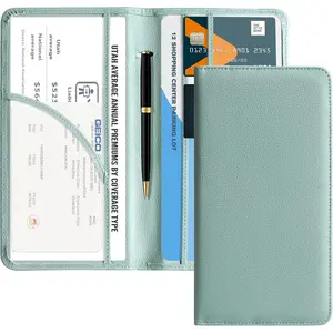 Magnetic Closure Car Document Holder: Ideal for Registration, Insurance, Driver License & Cards in Auto/Truck magnetic shut