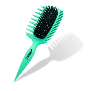 H2PRO GOMCOMb DOKKAEBI DETANGLE AND CURL - TEAL - GCDO04 - PROFESSIONAL HAIR BRUSH