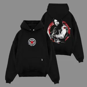 Winter Soldier Bucky Blue Super Hero DCU Movie Hoodie Retro Movie TV shirt Comic Superheroes Hoodie Oversized Black Movie Sweater Streetwear Graphic Hoodie Movie Shirt S-5XL Y2K Bootleg Style Tee Pop Culture Tee