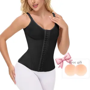 M MYODRESS Waist Shapewear for Women With Sticky Nipple Covers  Steel Hourglass Tummy Control Girdle Workout Shapewear with Adjustable Shoulder Strap
