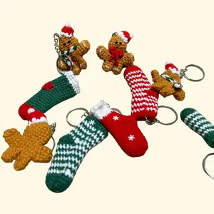 Handmade crochet, Beautiful, small, interesting, cute and unique Christmas gifts, Christmas stockings, Christmas cookie figures, 2025 Christmas decorations and gifts, warm aesthetic style, popular holiday trends, home decorations, accessory hooks，under $5