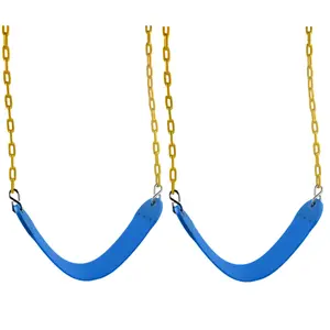 Swing Set Stuff Inc. 2 Pack Belt swing seat with Coated Chain Blue