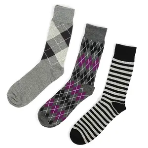 Fancy Multi Colored Socks Striped Gift Box (3 Pairs in Box)