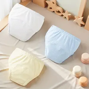 3pcs Baby Training Pants, Comfortable Diaper Cover, Reusable Washable Urine Pants for Boys and Girls, Unisex Infant Underwear