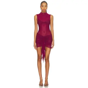 BY.DYLN Tessa Mini Dress in Plum