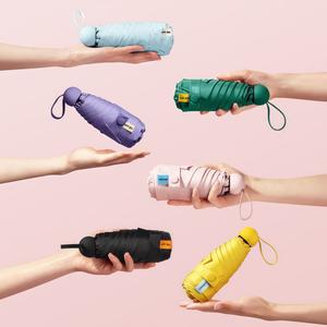(Please note: It is mini fragile, customers who mind should not purchase it, it can only block the sun) Compact UV Protection Travel Umbrella pocket size umbrella capsule umbrella portable folding umbrella Ladies' exclusive pocket umbrella Windproof
