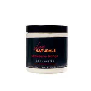 Slay Naturals | Hydrating Strawberry-Mango Body Butter for Dry Skin | 8 oz