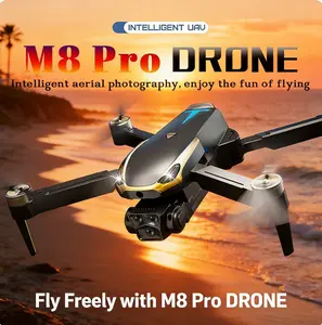 2026 M8 Pro Drone – 4K EIS Camera, GPS & 5G WiFi FPV, Brushless Motor, Optical Flow Hover, Smart Obstacle Avoidance, Auto Return, 360° Stunt Roll, Dual Batteries Included