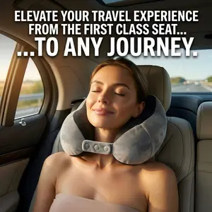 U-Shape Memory Foam Travel Neck Pillow, Portable Aircraft Sleep Cushion, Ergonomic Cervical Support, Washable, Lightweight Adult Sleeping Gear