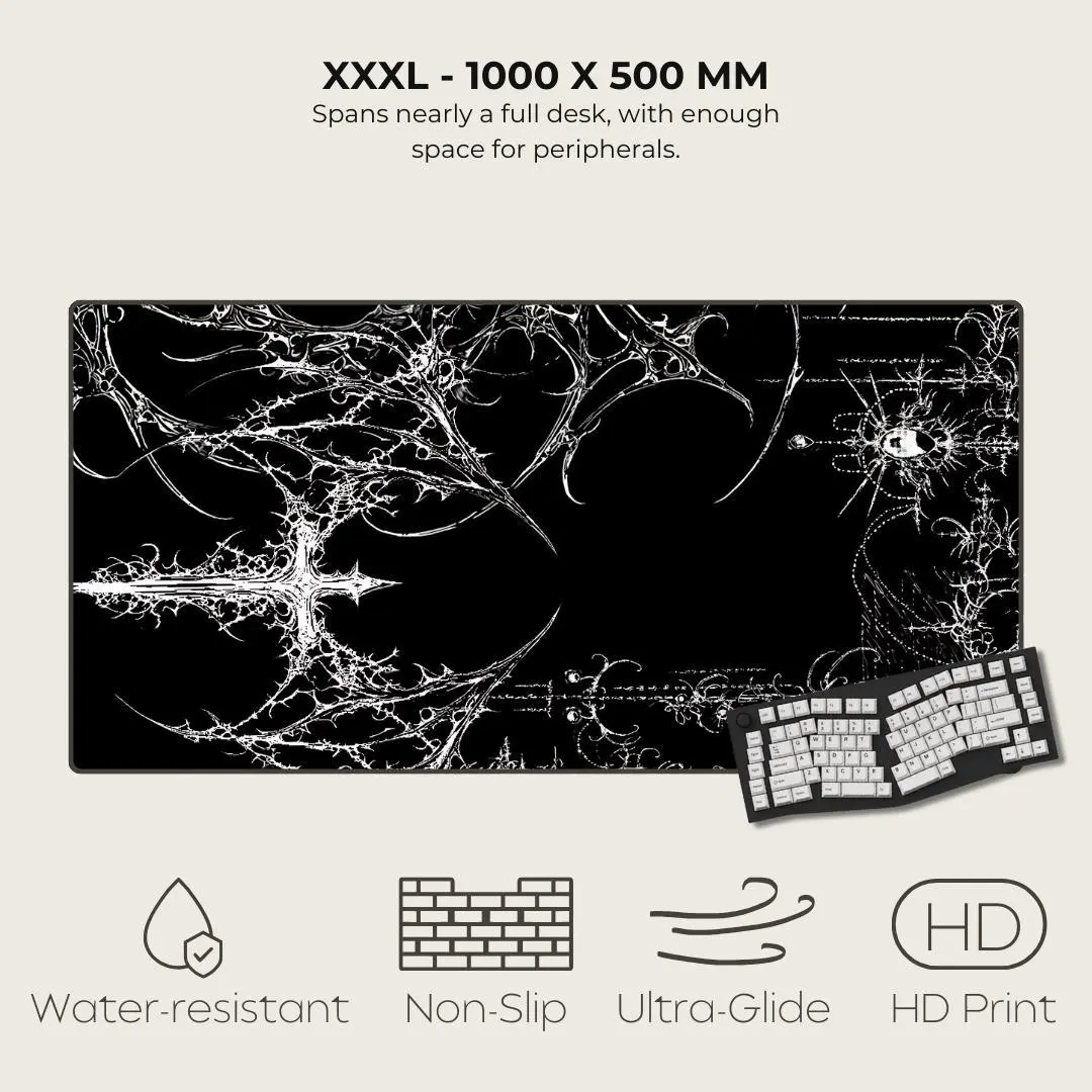 Cybersigilism Desk Mat, Barbed Dominion Inspired Mouse Pad, Gaming Pad, Anime Desk Accessory, Computer Workstation Decor, Otaku Gift