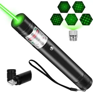 Laser flashlight, laser pointer, cat toy,  green light starry sky, USB rechargeable infrared cat teasing laser pen