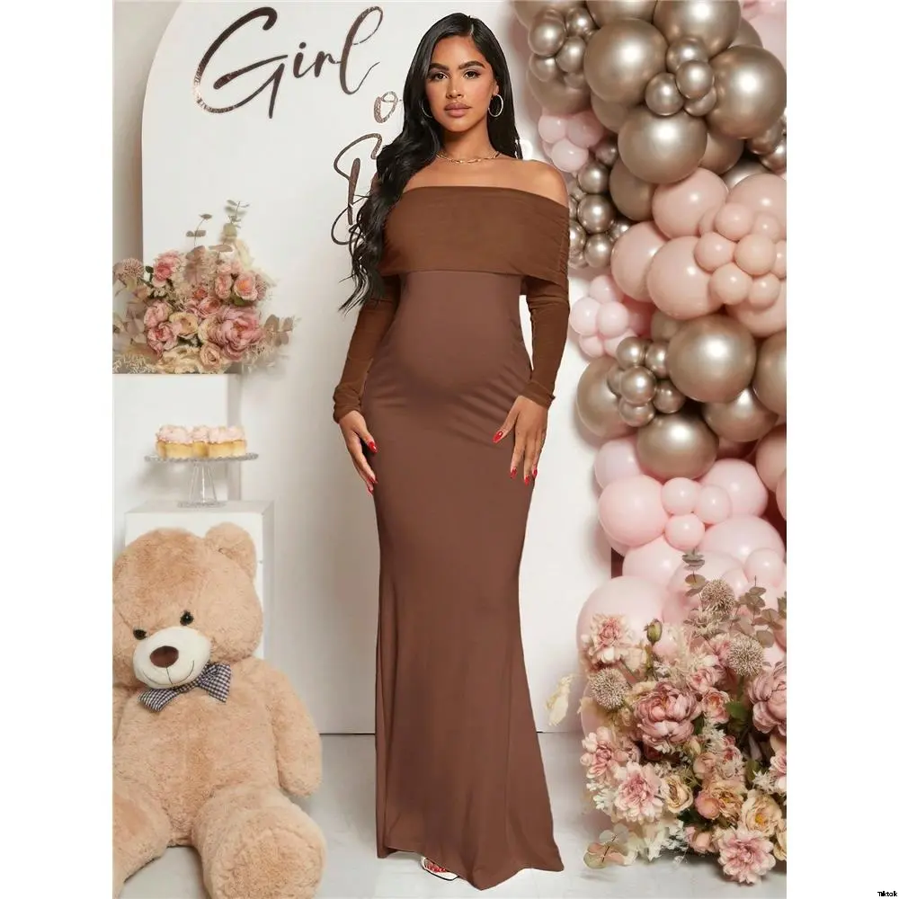 brown maternity dress for baby shower The Sidekick Black Maternity Column Dress  Ingrid & Isabel