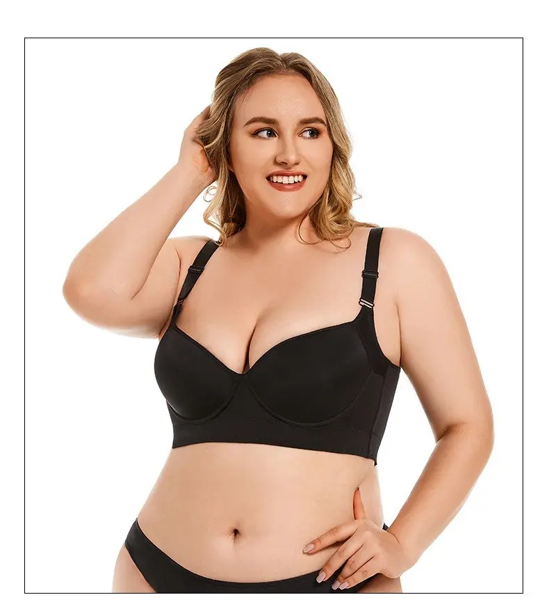 Plus-size Seamless Underwire Bra For Uplift And Shaping