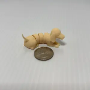 3D printed articulated dachshund figure