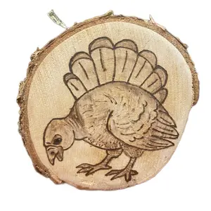 Rustic Wood burned Turkey Magnet • Cottagecore cute Kitchen Decorative Fall & Thanksgiving Gift