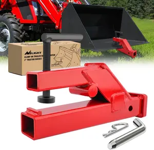 Nilight Clamp On Trailer Hitch 2" Ball Mount Receiver Adapter Compatible with Tractor Bucket Forklift Hitch Attachment for Deere Bobcat Bucket