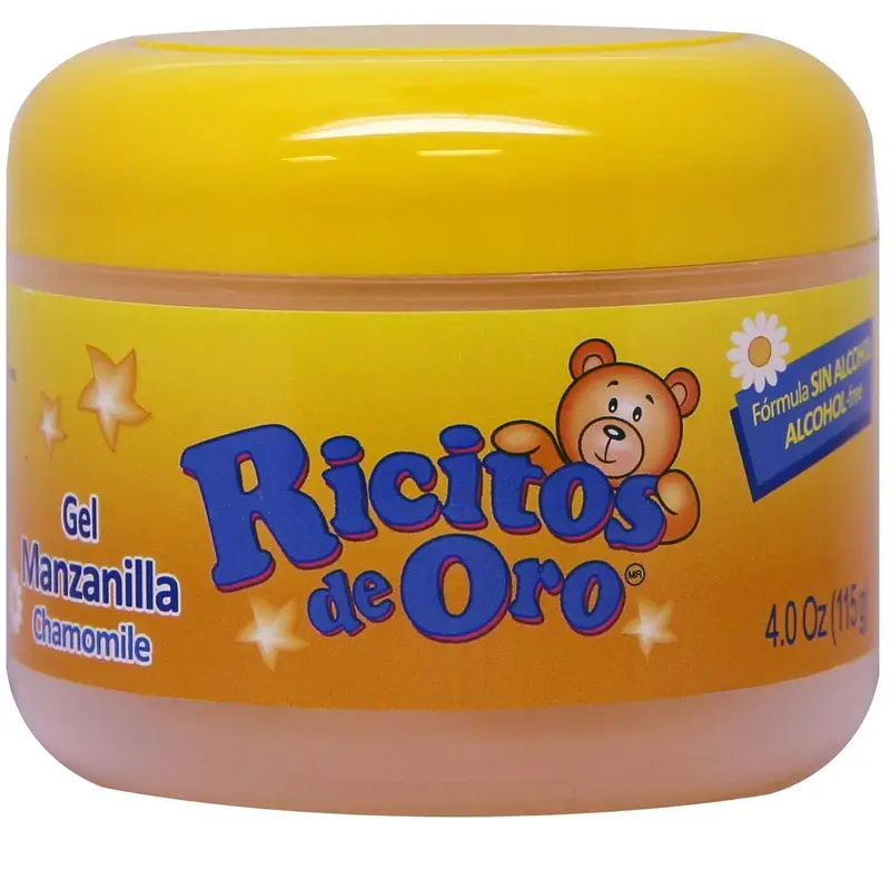 Manzanilla Ricitos de Hair Gel| Alcohol-Free Hair Care Gel for Daily Use, Gentle Gel with Chamomile Extract; 4.0 Ounces Lightening Smooth