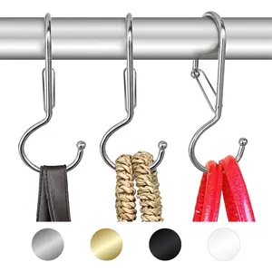 6 Purse Hanger for Closet. Tote Hanger. S-Shaped Hooks S Hooks Twist Design. Anti Drop S-Shaped Hook for hanging handbags with Safety Buckle to  Falls. Heavy Duty. (, Twisted)
