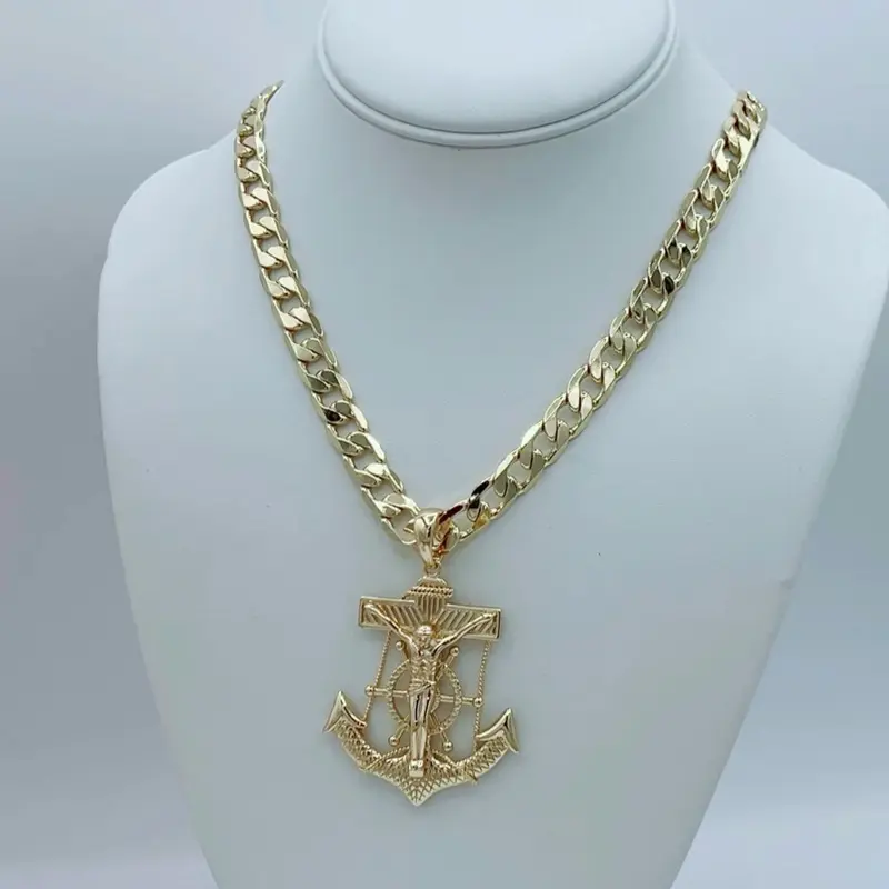Elegant Anchor Pendant Necklace for Women, Gold Plated Chain, Versatile and Fashionable Jewelry Accessory, Fashionable Jewelry Accessories, Gold Plated Jewelry